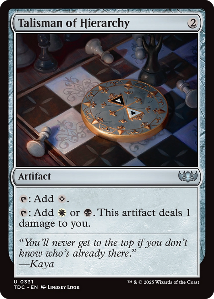 Talisman of Hierarchy (331) [Commander: Tarkir: Dragonstorm]