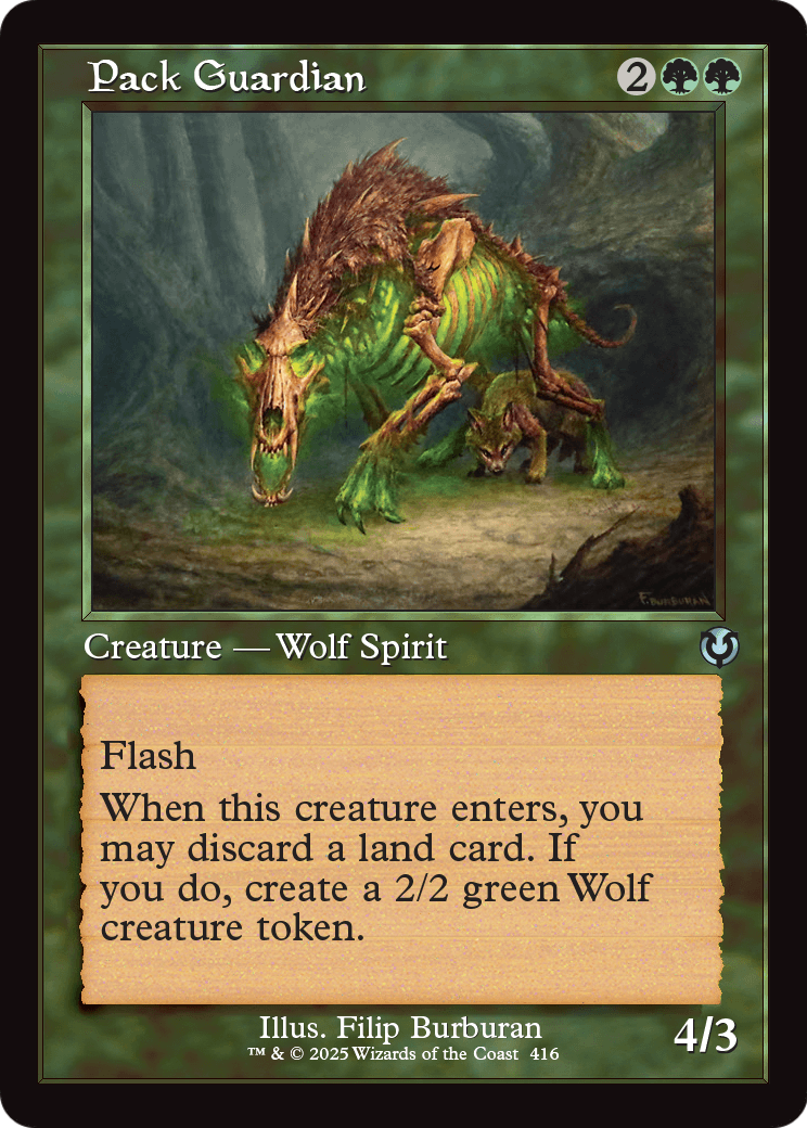 Pack Guardian (Retro Frame) (-316) [Innistrad Remastered]