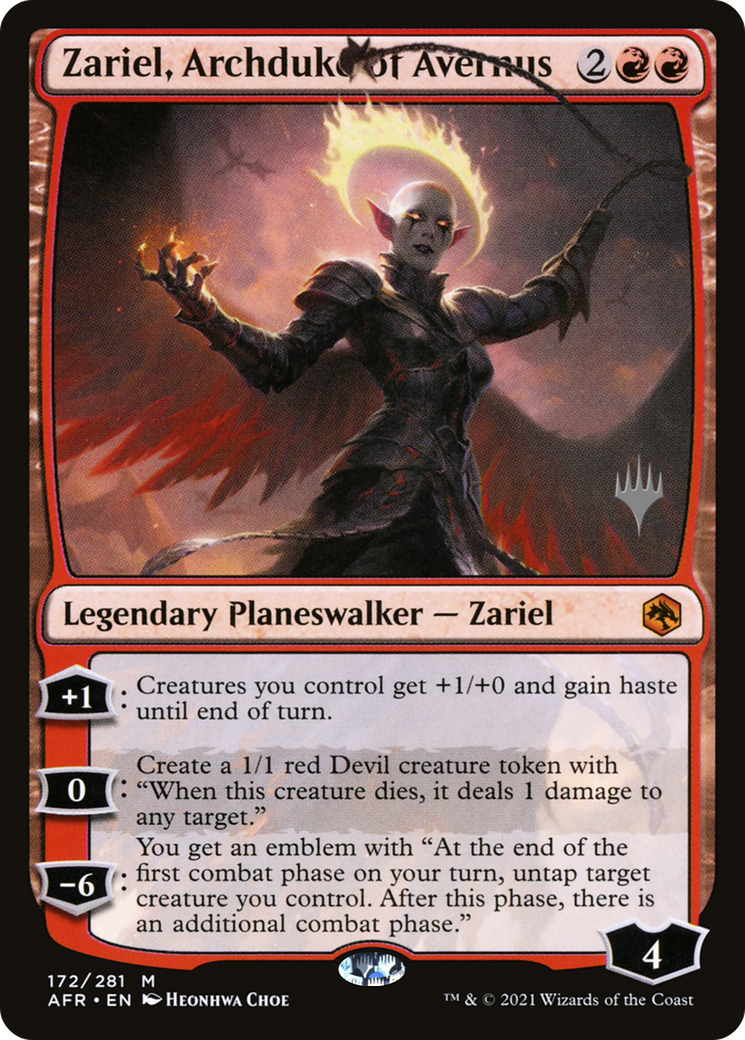 Zariel, Archduke of Avernus (Promo Pack) [Dungeons & Dragons: Adventures in the Forgotten Realms Promos] Foil