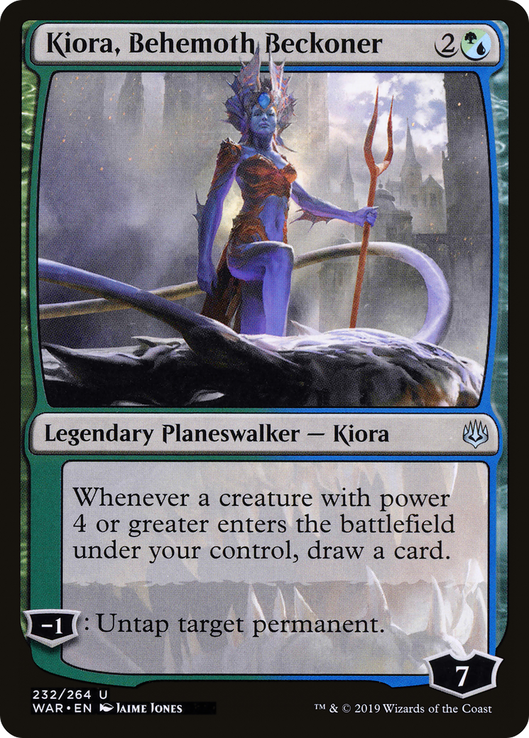 Kiora, Behemoth Beckoner [War of the Spark] Foil