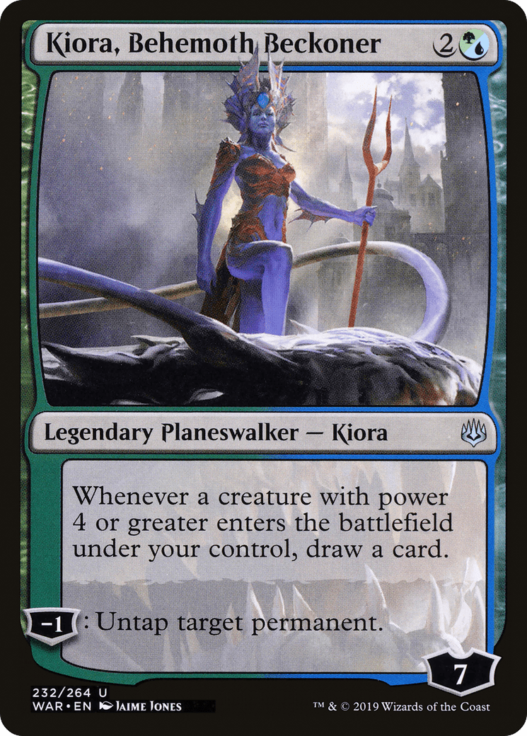 Kiora, Behemoth Beckoner [War of the Spark] Foil