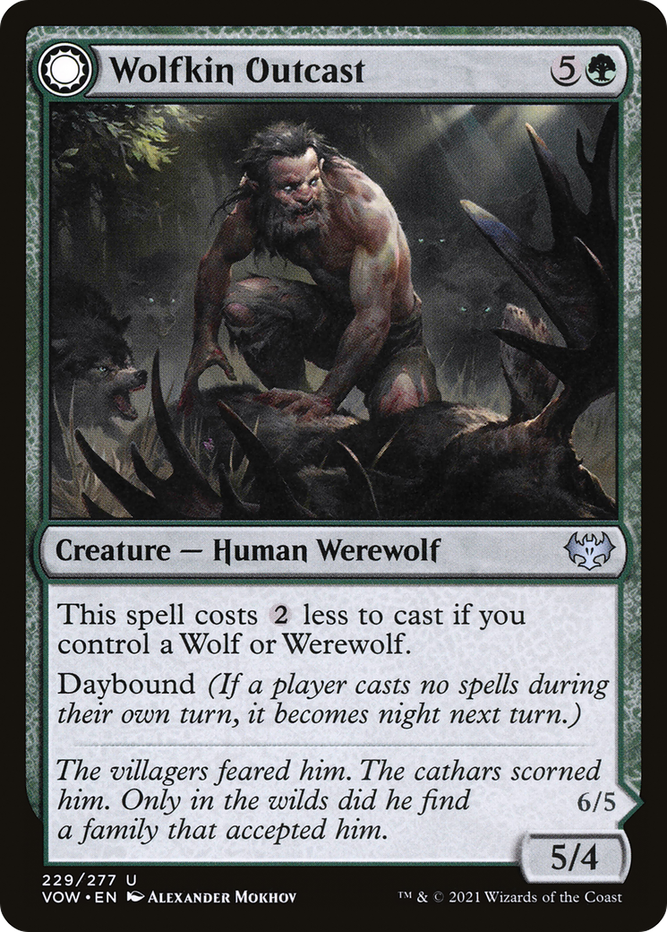 Wolfkin Outcast // Wedding Crasher (VOW-229) - Innistrad: Crimson Vow: (Double Faced Transform) Foil