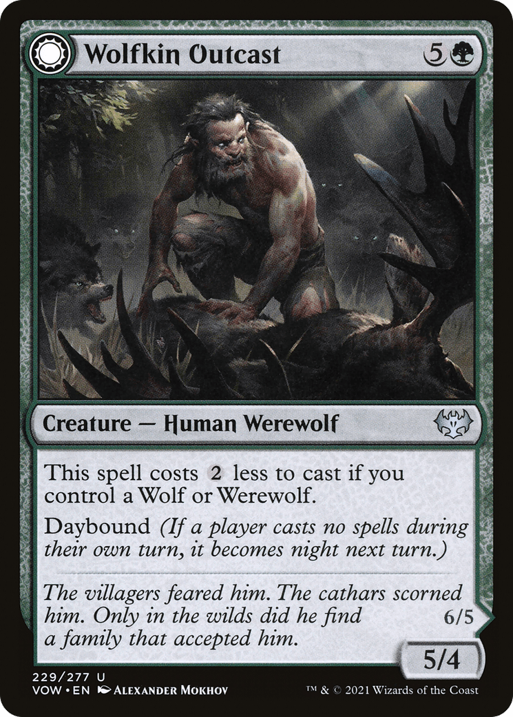 Wolfkin Outcast // Wedding Crasher (VOW-229) - Innistrad: Crimson Vow: (Double Faced Transform) Foil
