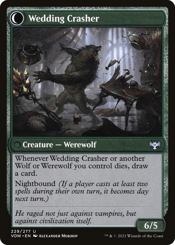 Wolfkin Outcast // Wedding Crasher (VOW-229) - Innistrad: Crimson Vow: (Double Faced Transform) Foil