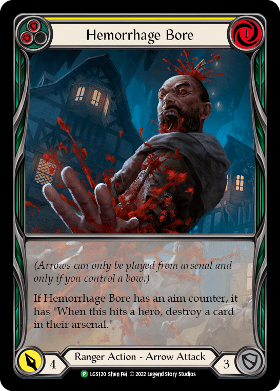 Hemorrhage Bore (Yellow) [LGS120] (Promo)  Rainbow Foil