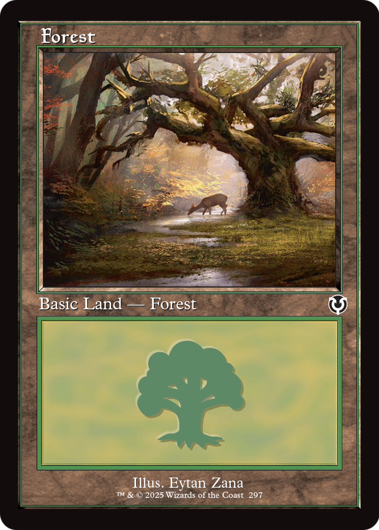 Forest (297) (Retro Frame) (-297) [Innistrad Remastered]  Foil