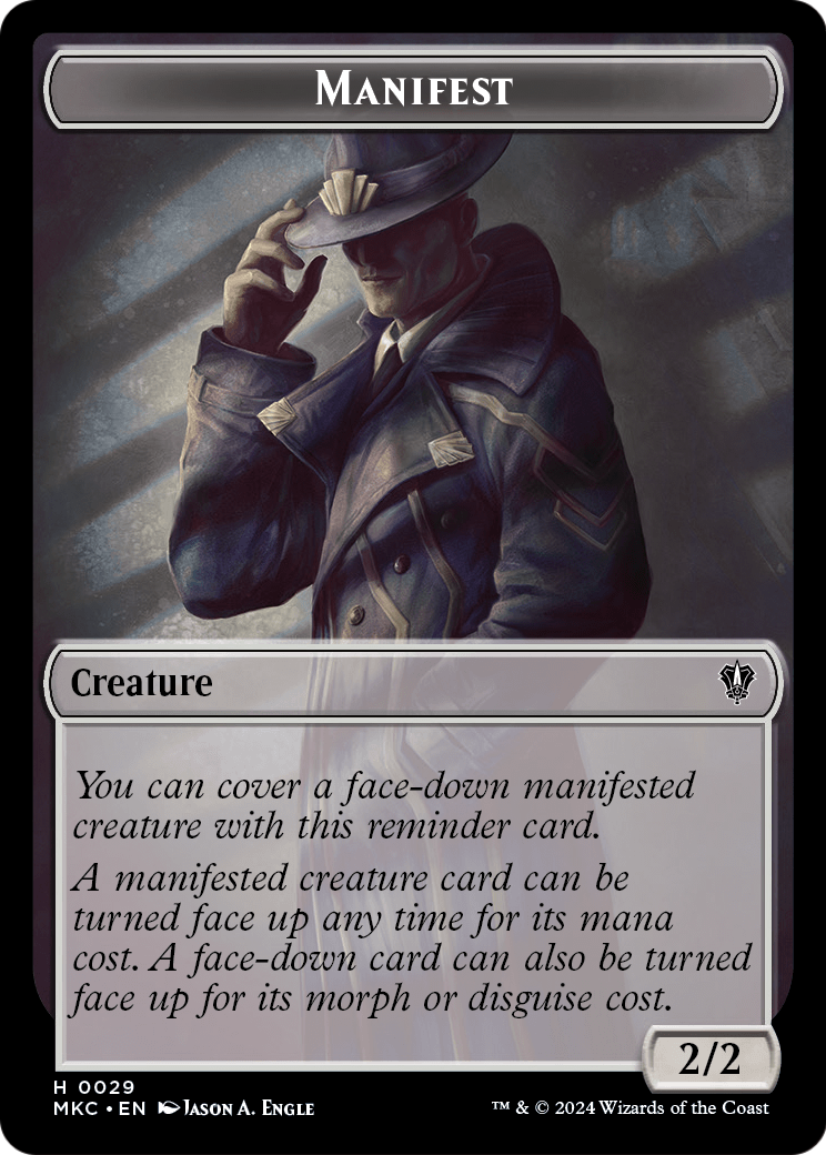 Manifest (TMKC-029) - Murders at Karlov Manor Commander Tokens