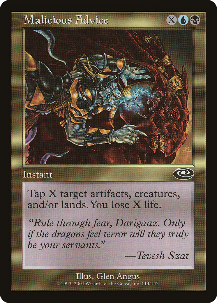 Malicious Advice [Planeshift] Foil