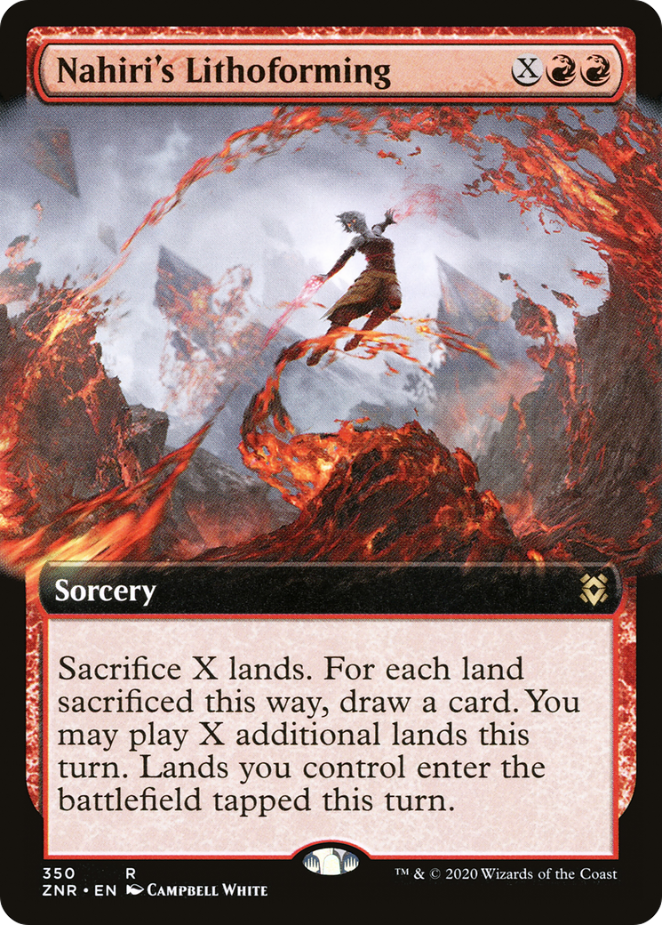 Nahiri's Lithoforming (Extended Art) [Zendikar Rising] Foil