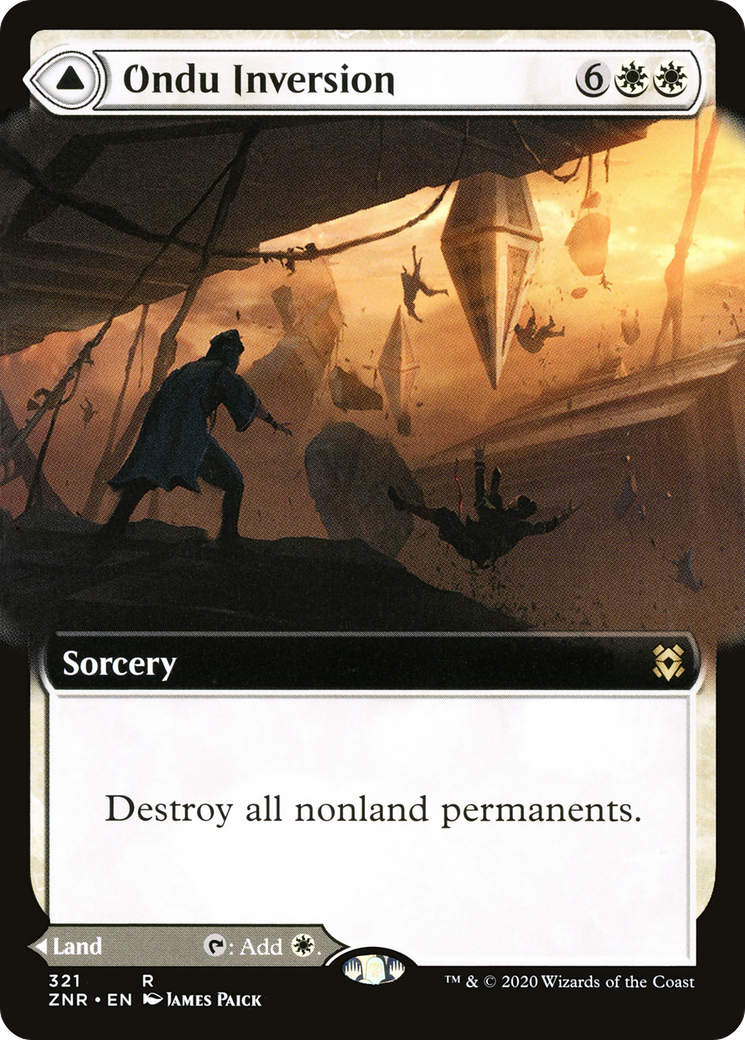 Ondu Inversion // Ondu Skyruins (Extended Art) [Zendikar Rising] Foil