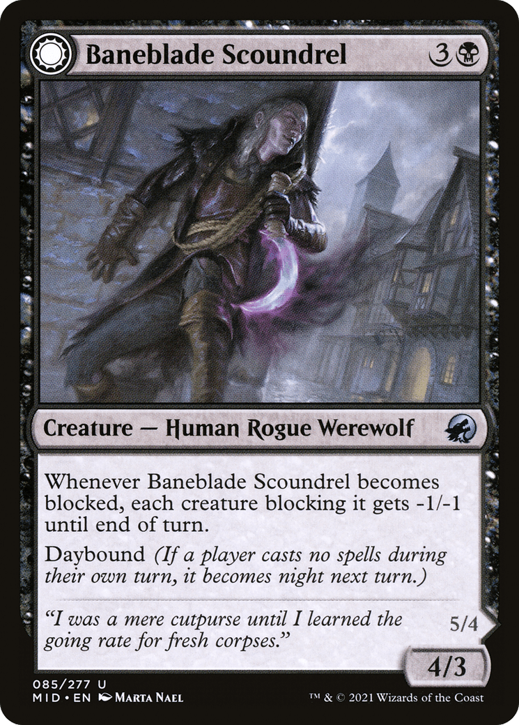 Baneblade Scoundrel // Baneclaw Marauder [Innistrad: Midnight Hunt] Foil