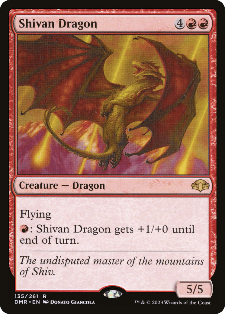 Shivan Dragon [Dominaria Remastered] Foil