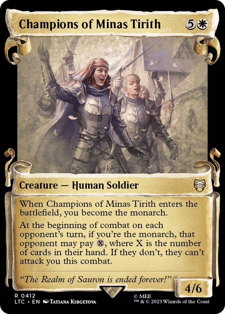 Champions of Minas Tirith [The Lord of the Rings: Tales of Middle-Earth Commander Showcase Scrolls] Foil