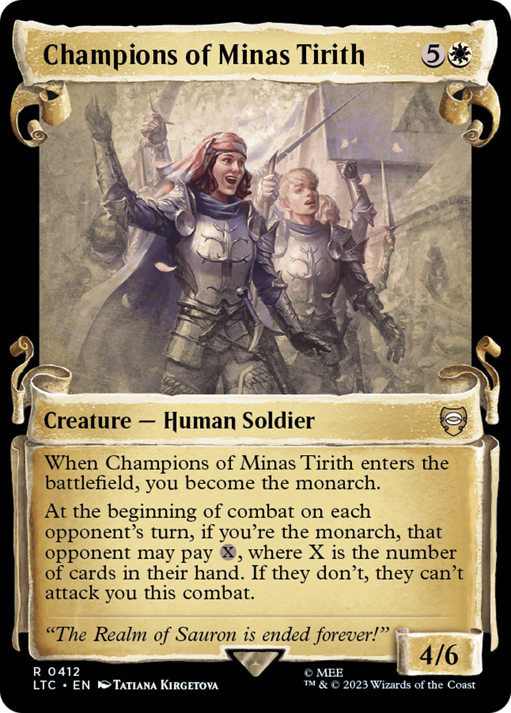 Champions of Minas Tirith [The Lord of the Rings: Tales of Middle-Earth Commander Showcase Scrolls] Foil
