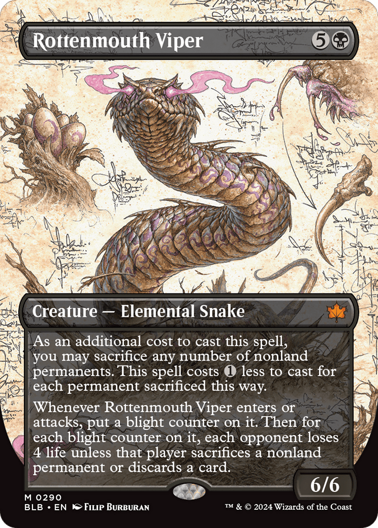 Rottenmouth Viper (Borderless) [Bloomburrow]