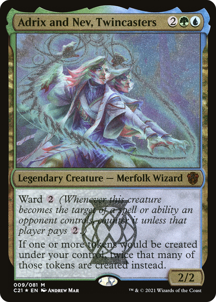 Adrix and Nev, Twincasters (009) [Commander 2021 Display Commanders]  Foil