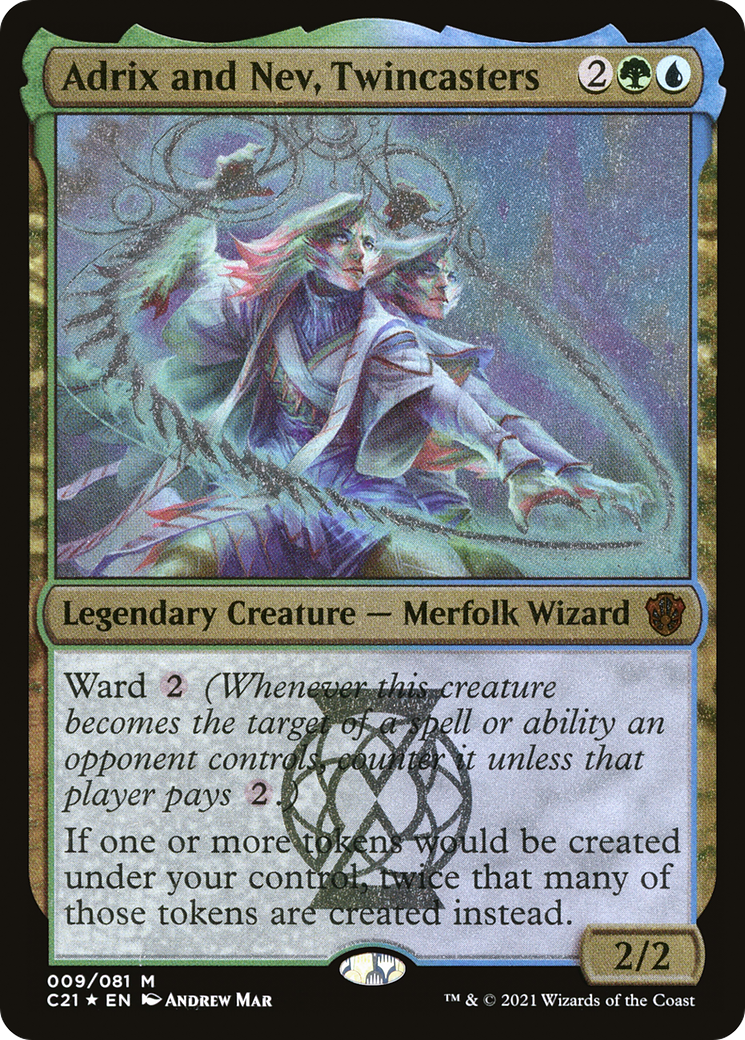 Adrix and Nev, Twincasters (009) [Commander 2021 Display Commanders]  Foil