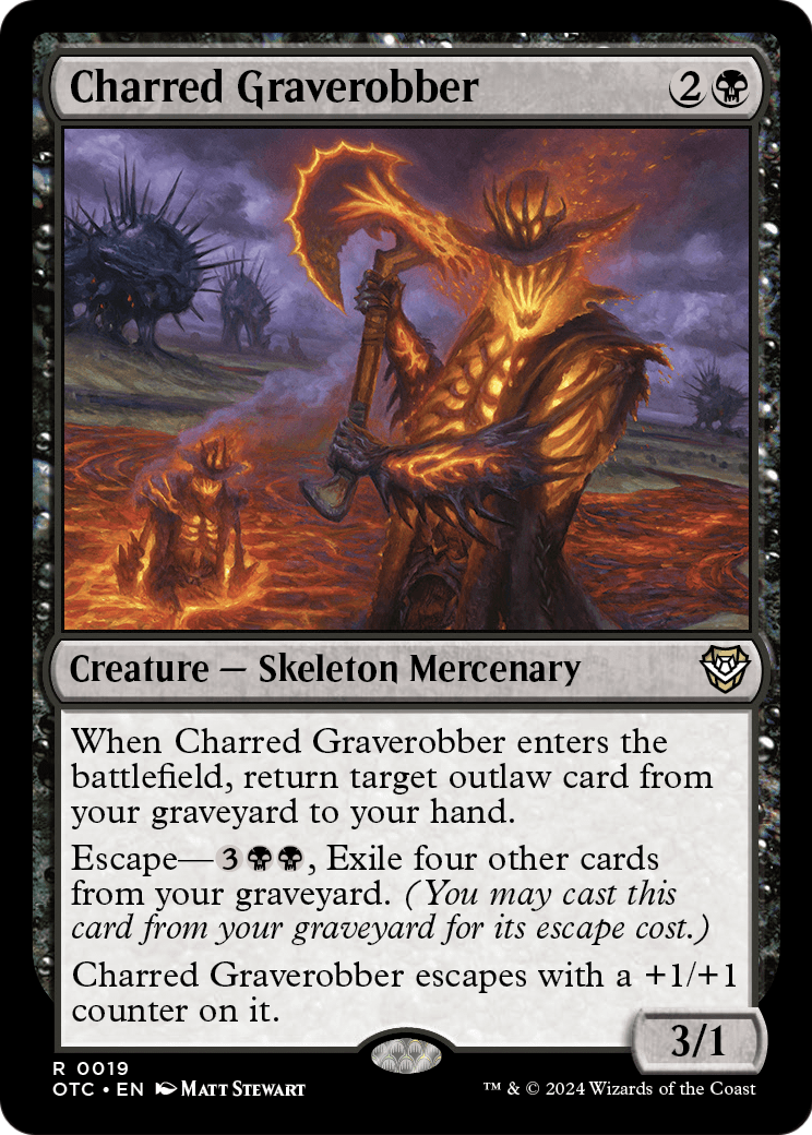 Charred Graverobber [Outlaws of Thunder Junction Commander]