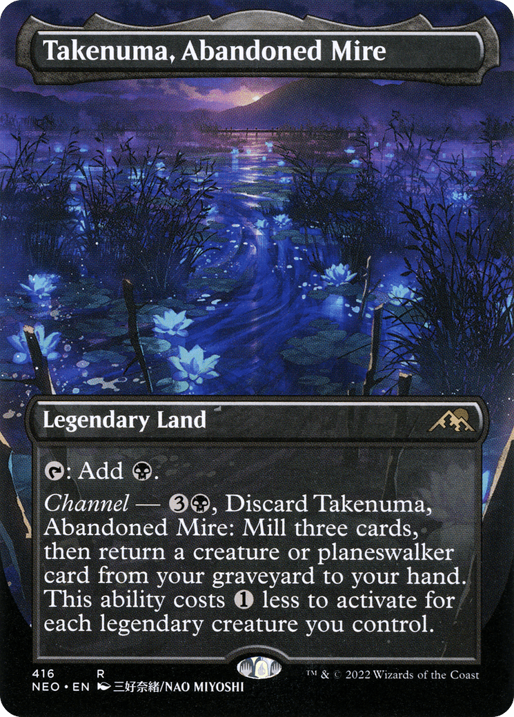 Takenuma, Abandoned Mire (Borderless Alternate Art) [Kamigawa: Neon Dynasty] Foil