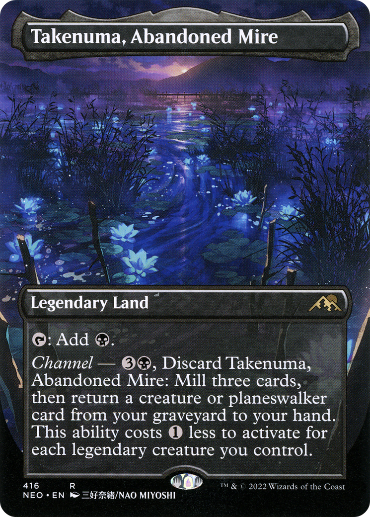 Takenuma, Abandoned Mire (Borderless Alternate Art) [Kamigawa: Neon Dynasty] Foil