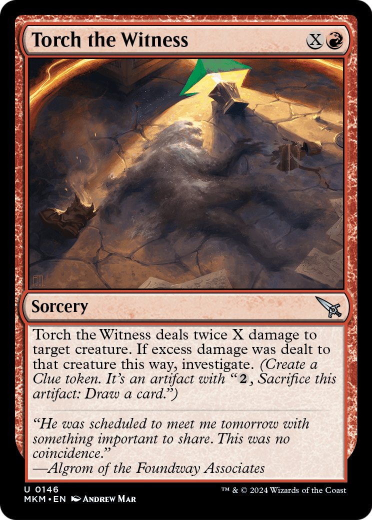 Torch the Witness (Green) [Murders at Karlov Manor] Foil
