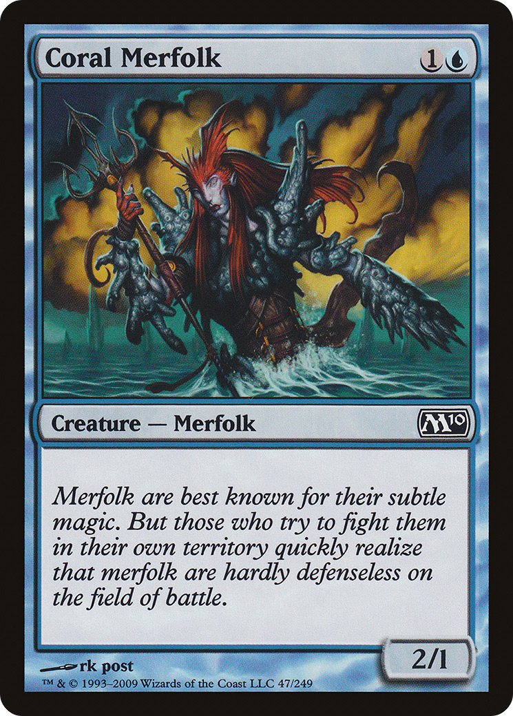 Coral Merfolk [Magic 2010] Foil