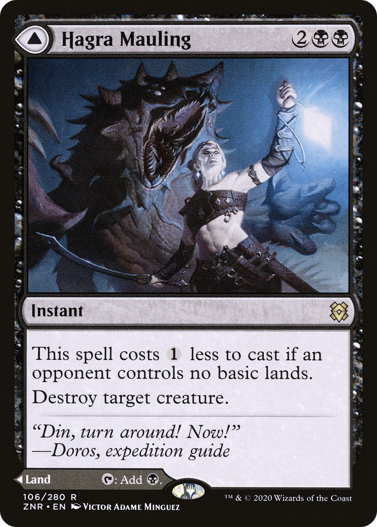 Hagra Mauling // Hagra Broodpit [Zendikar Rising] Foil
