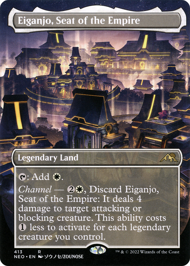 Eiganjo, Seat of the Empire (Borderless Alternate Art) [Kamigawa: Neon Dynasty] Foil