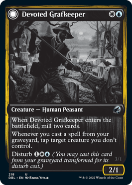 Devoted Grafkeeper // Departed Soulkeeper [Innistrad: Double Feature] Foil