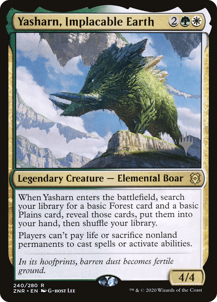 Yasharn, Implacable Earth (Promo Pack) [Zendikar Rising Promos] Foil