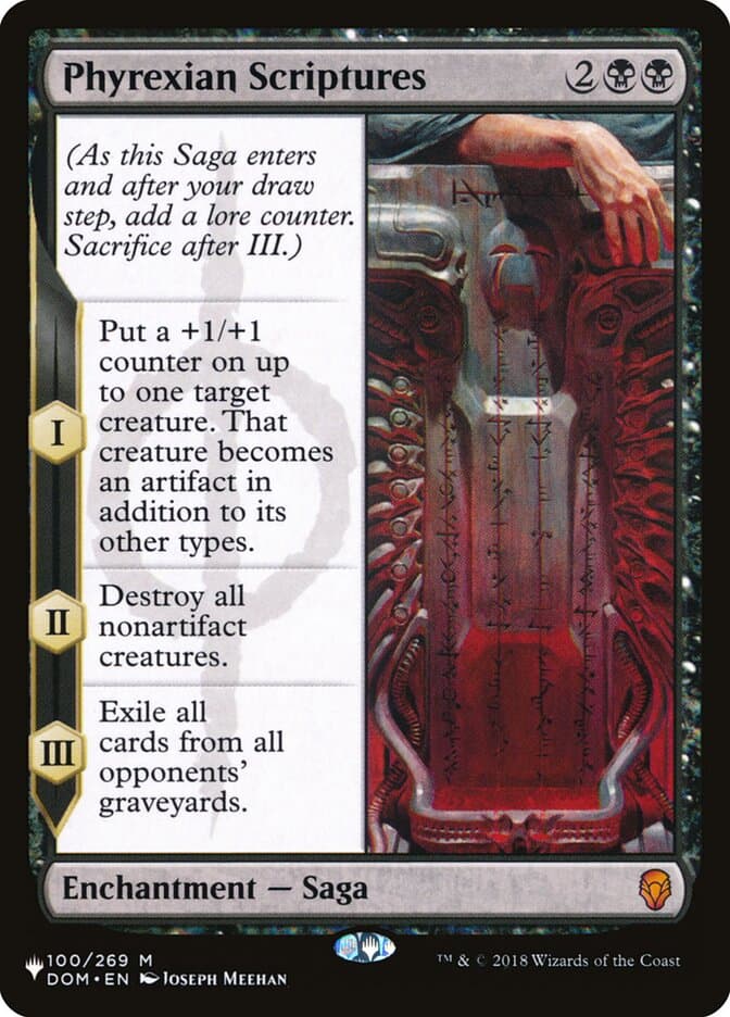 Phyrexian Scriptures |  (DOM-100) [The List]