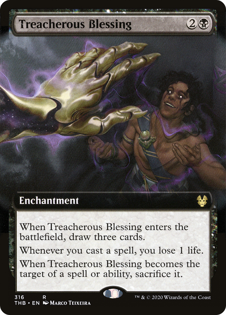 Treacherous Blessing (Extended Art) [Theros Beyond Death] Foil