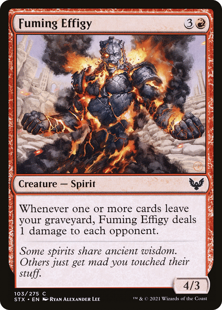 Fuming Effigy [Strixhaven: School of Mages] Foil