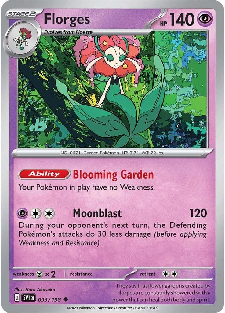 Florges 093- SV01 Scarlet & Violet Base Set Reverse Holofoil