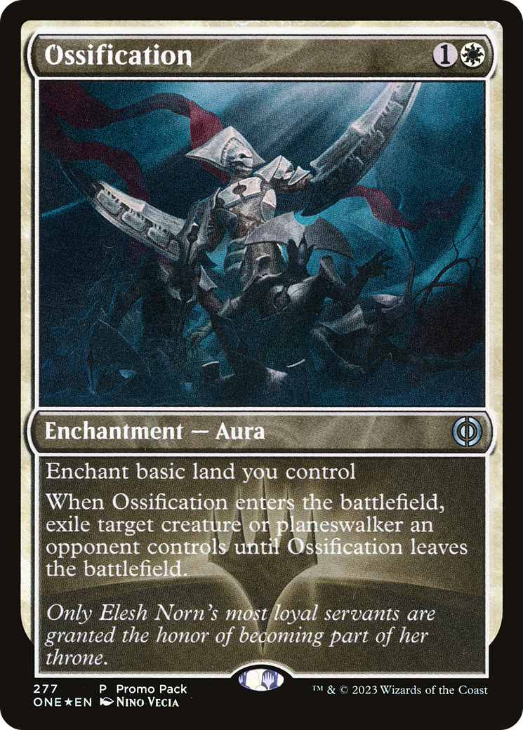 Ossification (Promo Pack) [Phyrexia: All Will Be One Promos] Foil