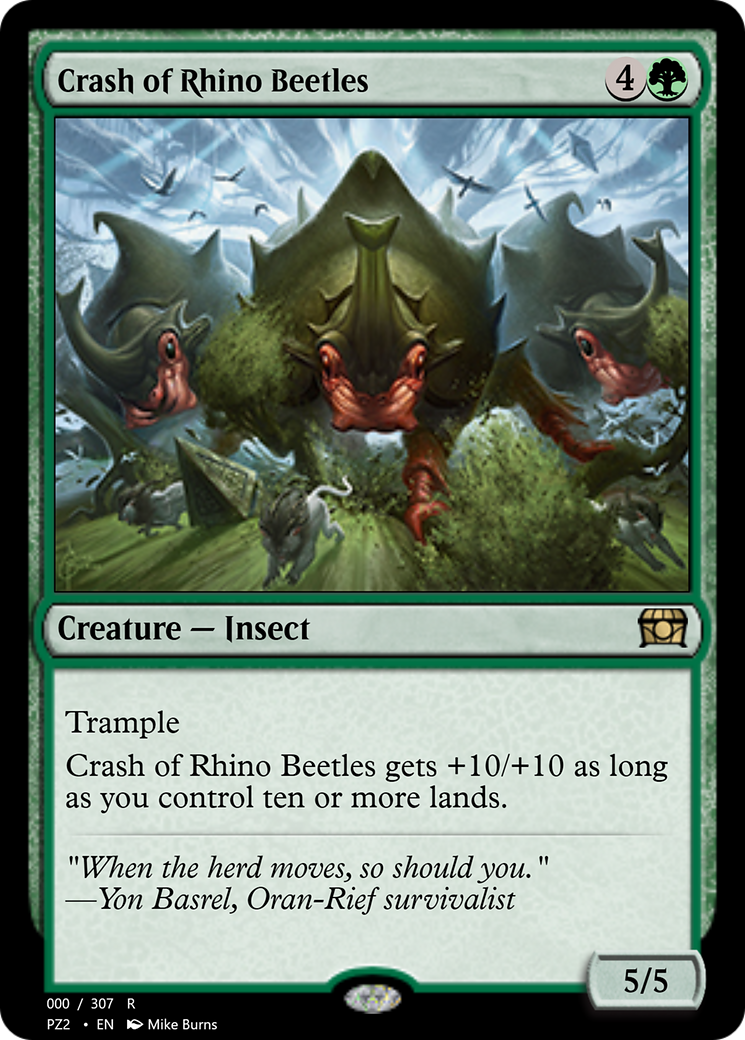 Crash of Rhino Beetles (PZ2-70693) - Treasure Chest Foil