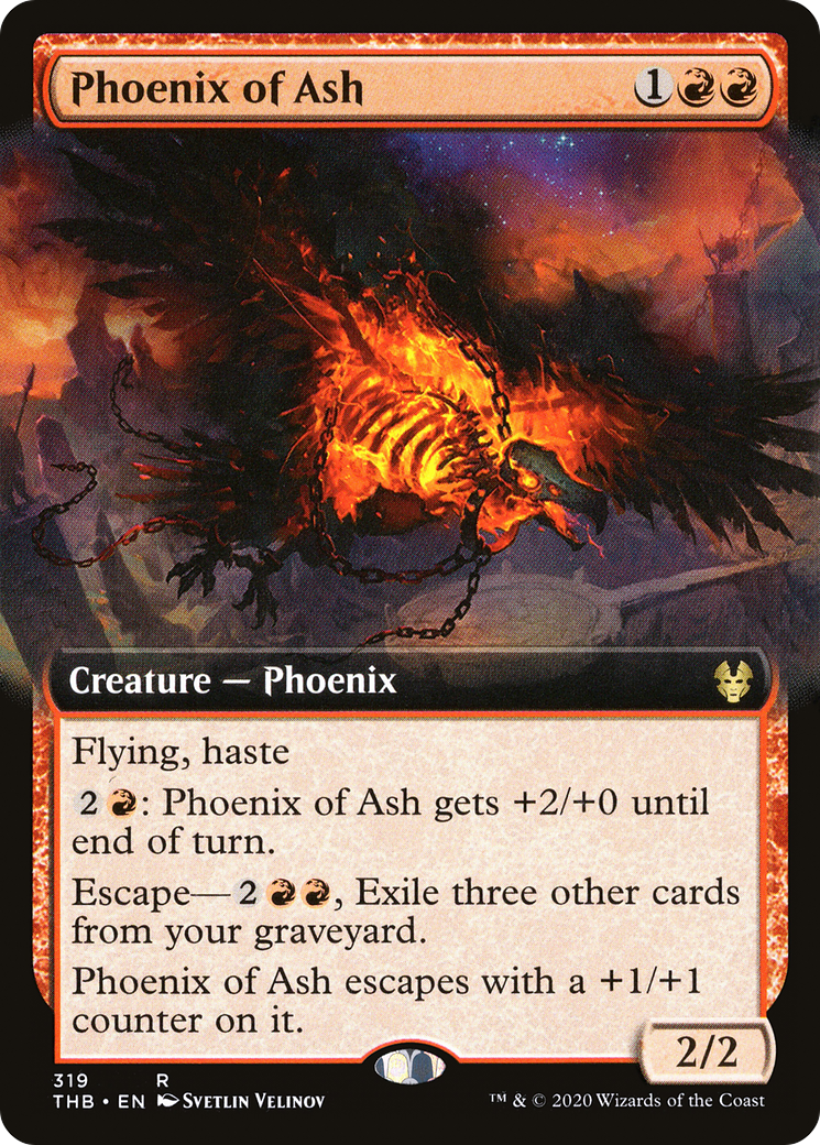 Phoenix of Ash (Extended Art) [Theros Beyond Death] Foil