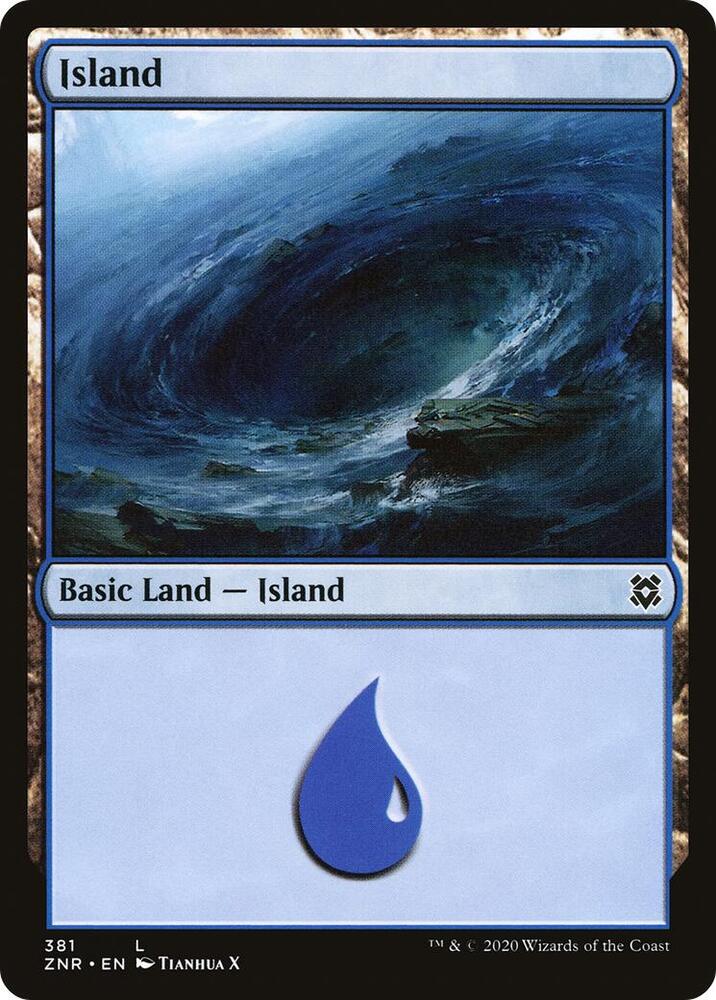 Island 381 (Zendikar Rising)  - Foil