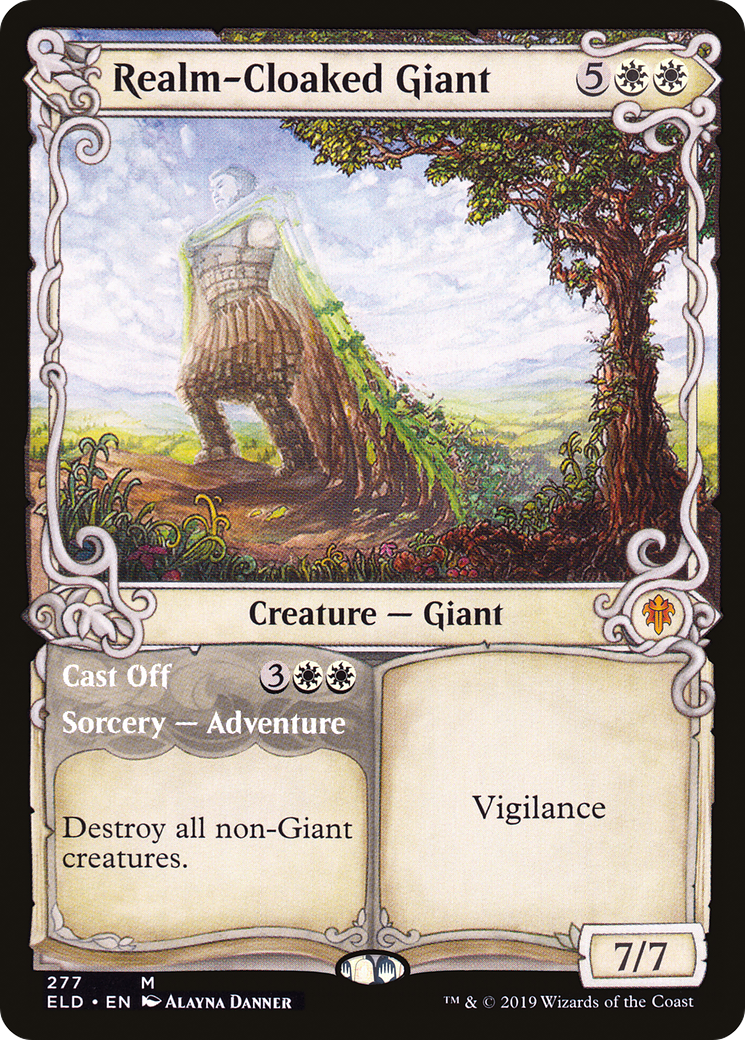 Realm-Cloaked Giant // Cast Off (Showcase) [Throne of Eldraine] Foil