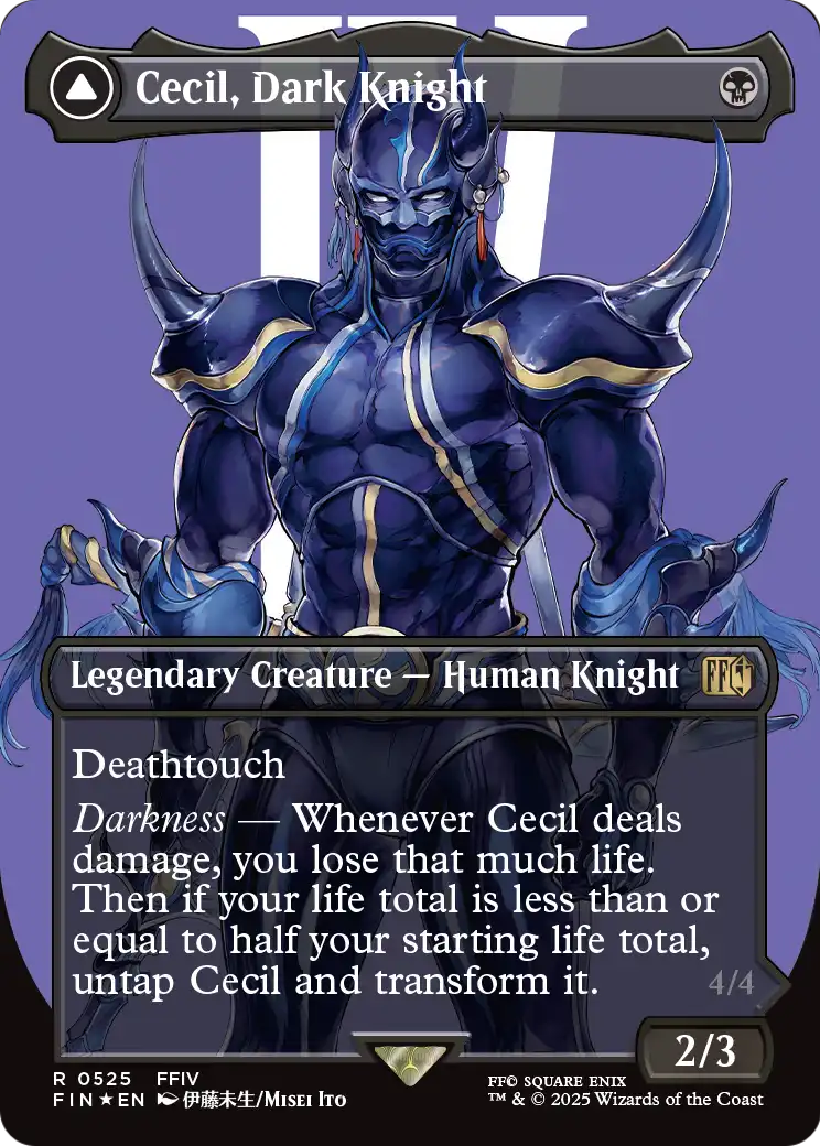Cecil, Dark Knight (Borderless) (Surge Foil) (525) [FINAL FANTASY]