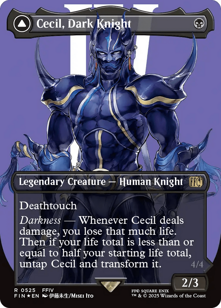 Cecil, Dark Knight (Borderless) (Surge Foil) (525) [FINAL FANTASY]