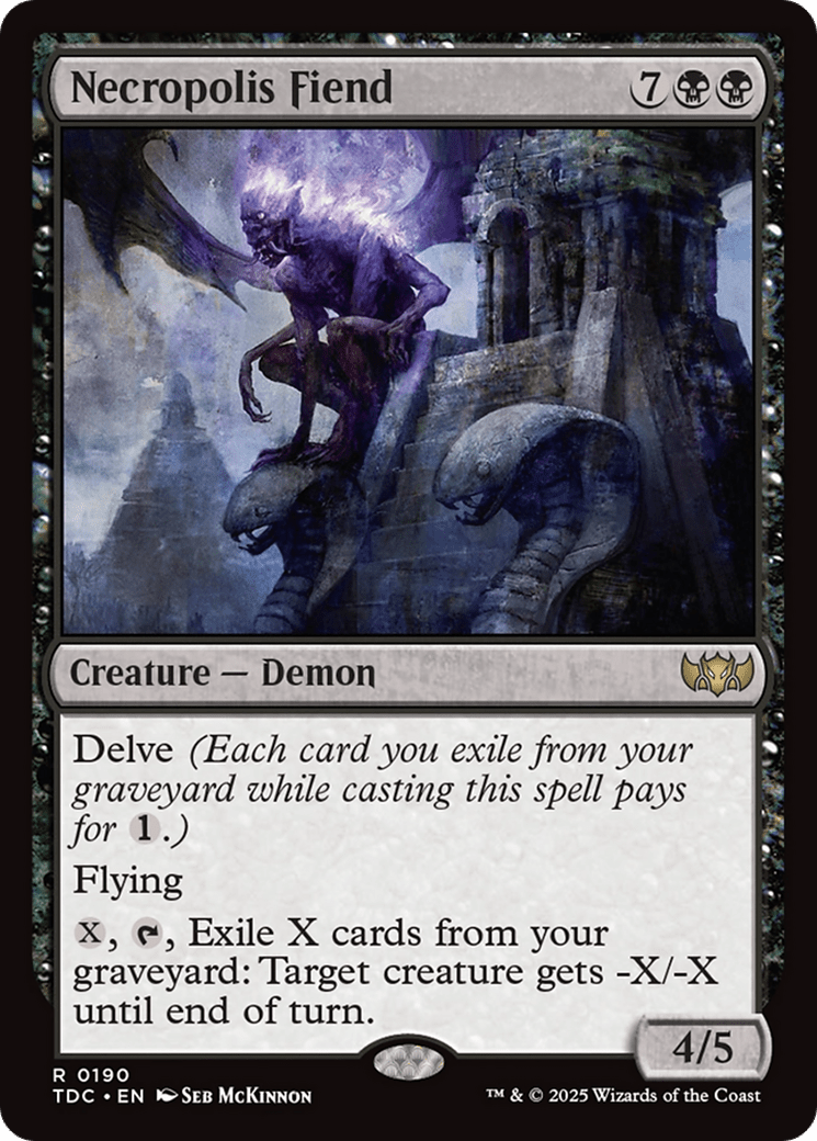 Necropolis Fiend (190) [Commander: Tarkir: Dragonstorm]