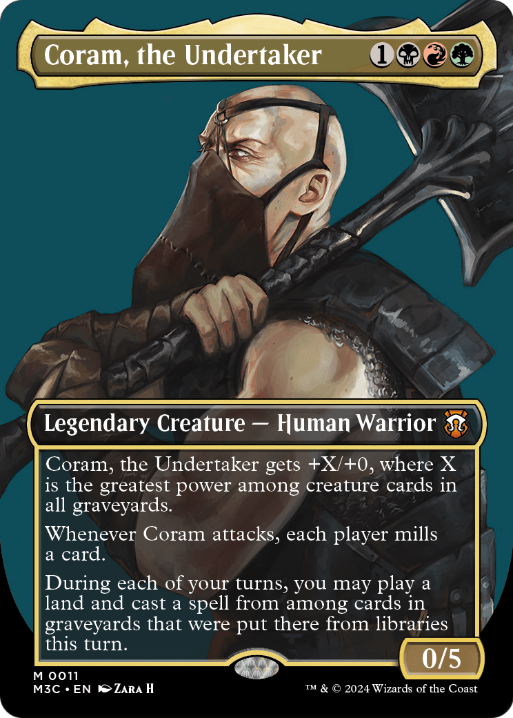 Coram, the Undertaker (Borderless) [Modern Horizons 3 Commander] Foil