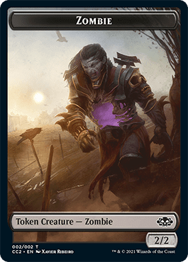 Snake // Zombie Double-Sided Token [Commander Collection: Black Tokens] Foil