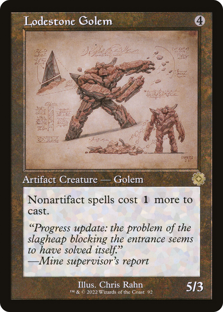 Lodestone Golem (Retro Schematic) [The Brothers' War Retro Artifacts] Foil