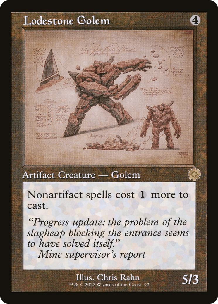 Lodestone Golem (Retro Schematic) [The Brothers' War Retro Artifacts] Foil