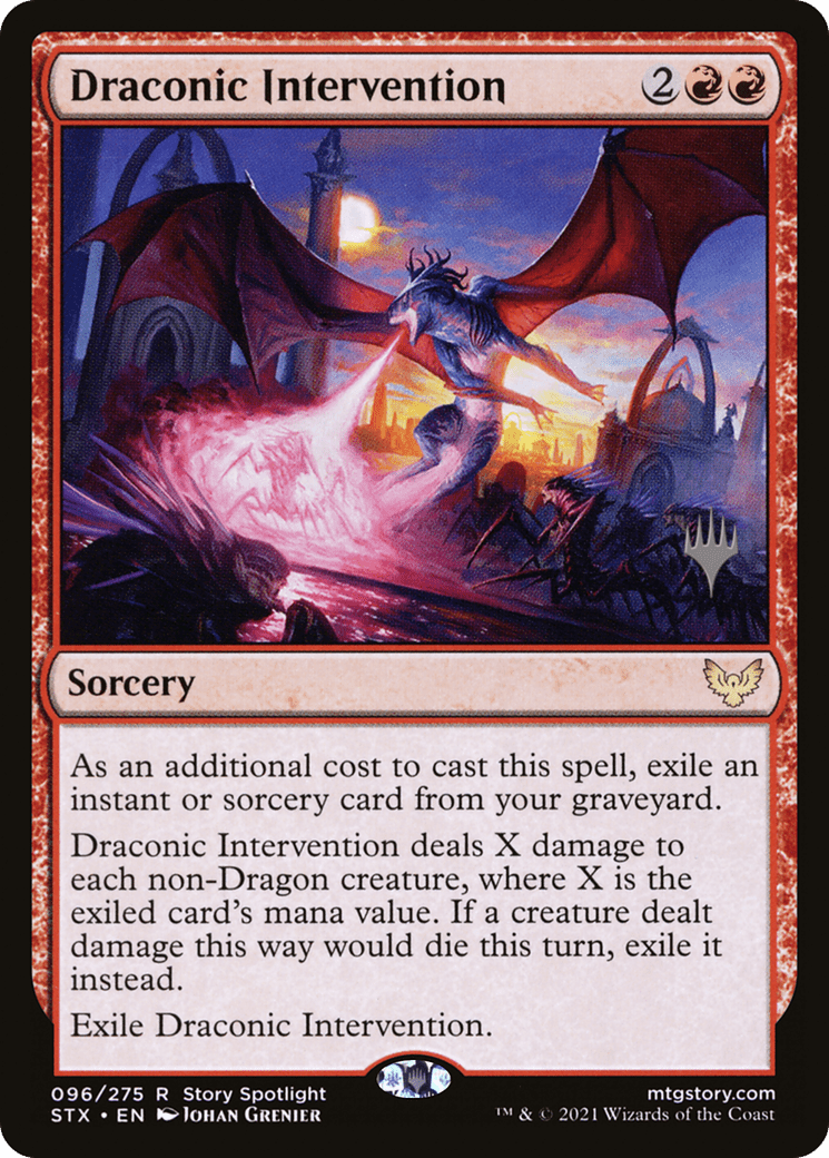 Draconic Intervention (Promo Pack) [Strixhaven: School of Mages Promos] Foil