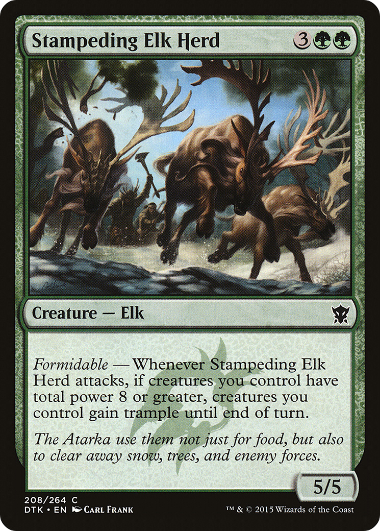 Stampeding Elk Herd [Dragons of Tarkir] Foil
