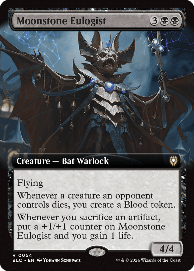 Moonstone Eulogist (Extended Art) [Bloomburrow Commander] Foil