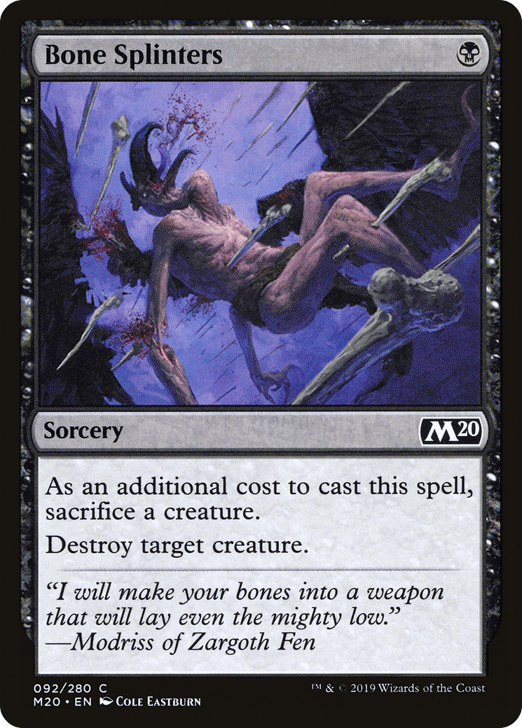 Bone Splinters [Core Set 2020] Foil